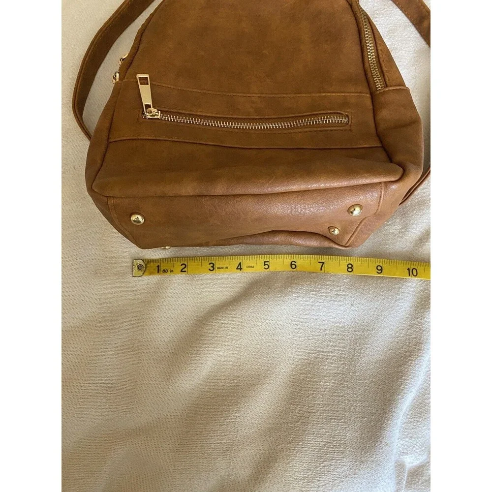 N Gil Women’s purse backpack Brown Faux Leather